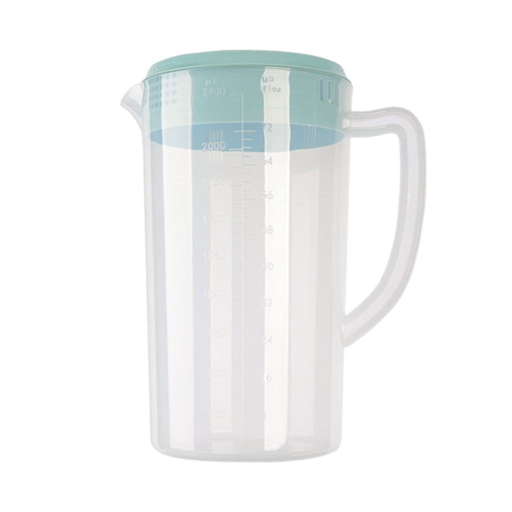[Australia - AusPower] - 0.66 Gallon/2.5 Litre Plastic Pitcher with Lid BPA-FREE Eco-Friendly Carafes Mix Drinks Water Jug for Hot/Cold Lemonade Juice Beverage Jar Ice Tea Kettle (84oz, Blue) 84oz 
