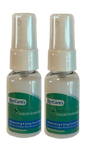 [Australia - AusPower] - KeriCure's Natural Seal Invisible Liquid Bandage, 2 Pack, Soothe, Seal and Protect Small cuts, scrapes, rashes and More - NO Harsh Chemicals - Sting Free - Moisturizing Spray on Bandage 