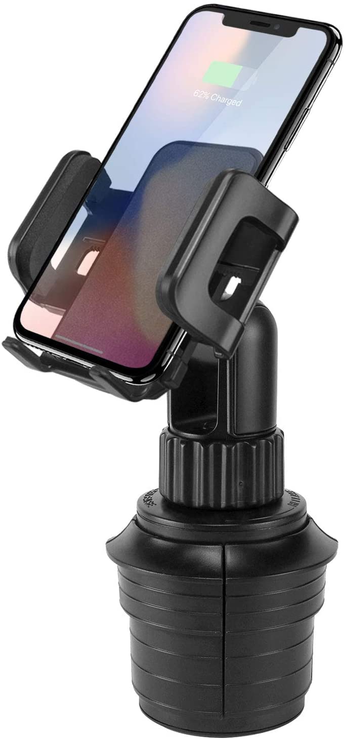 [Australia - AusPower] - Cellet 360 Adjustable Cup Holder Mount, Hands Free Automobile Cradle Compatible for Apple iPhone 13 Pro Max Mini 12 11 Pro Xs Max XR 8 Plus Galaxy S21 S20 S10 S10e S10Plus S9 Note 20 10 GPS (PH600) 