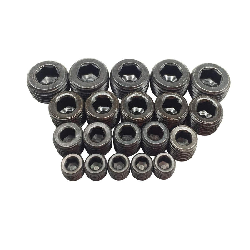 [Australia - AusPower] - Pipe Plug Fitting Kits 1/8 Inch 1/4" inch 3/8" inch 1/2" inch NPT Male, Set of 20 