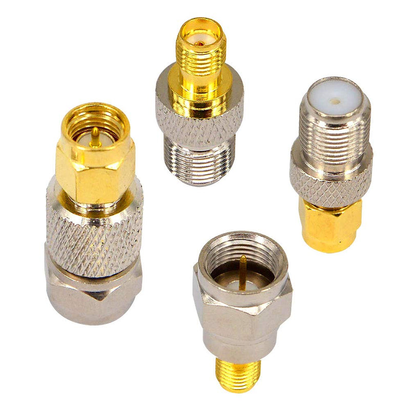 [Australia - AusPower] - onelinkmore SMA to F Coax Kit RF Coaxial Adapter Kits SMA to F Antenna Connector TV Coax Adapter Connector for DAB+/FM/AM Radio Pioneer Spectrum Analyzer sdr Dongle rtl-sdr Coax Cable Adapter 