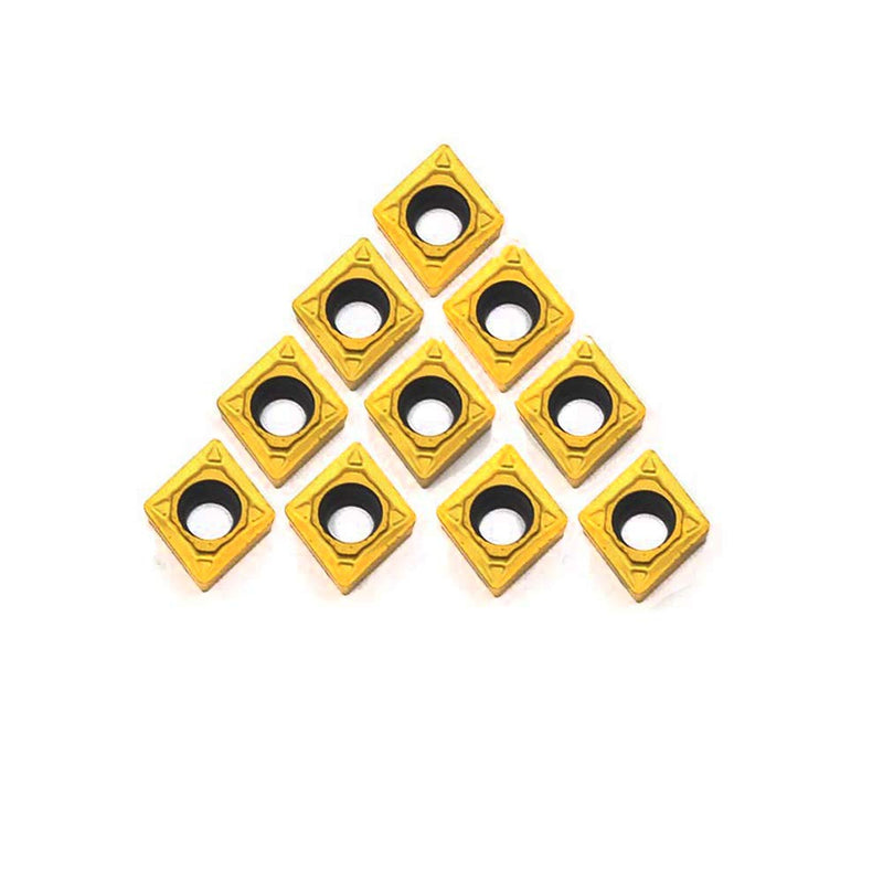 [Australia - AusPower] - OSCARBIDE CCMT060204(CCMT21.51) Carbide Turning Inserts CCMT Insert Mutilayer Coated CNC Lathe Inserts for Lathe Turning Tool Holder Cut Off Tools, 10 Pieces 