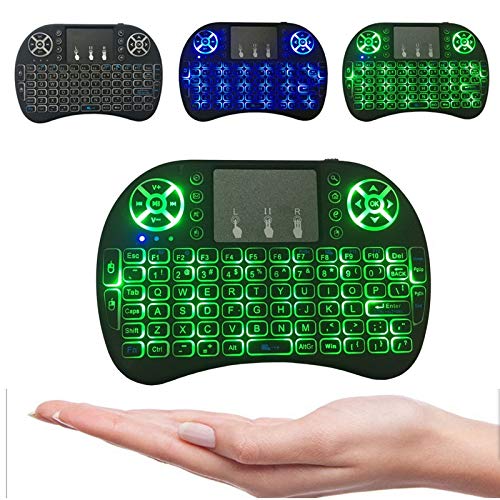 [Australia - AusPower] - Calvas Backlit i8+ Air Mouse Mini Wireless Keyboard 2.4GHz 3 Color Touchpad Handheld for Android TV BOX X96Mini Laptop Backlight Remote 