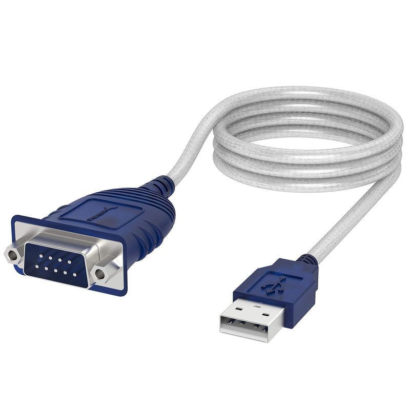 [Australia - AusPower] - SABRENT USB 2.0 to Serial (9-Pin) DB-9 RS-232 Converter Cable, Prolific Chipset, Hexnuts, [Windows 10/8.1/8/7/VISTA/XP, Mac OS X 10.6 and Above] 6-Feet (CB-9P6F) 6 FT 