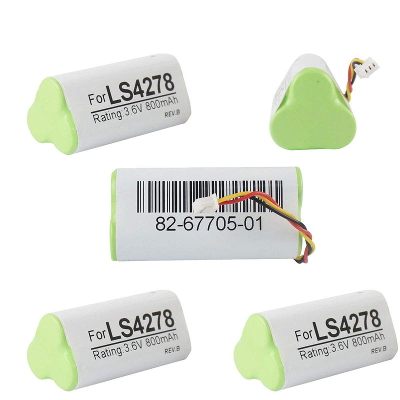 [Australia - AusPower] - 5-Pack Battery for Motorola Symbol LS4278 LS4278-M LI4278 DS6878 Barcode Scanner 800mAh 3.6V Ni-Mh PN 82-67705-01 BTRY-LS42RAAOE-01 