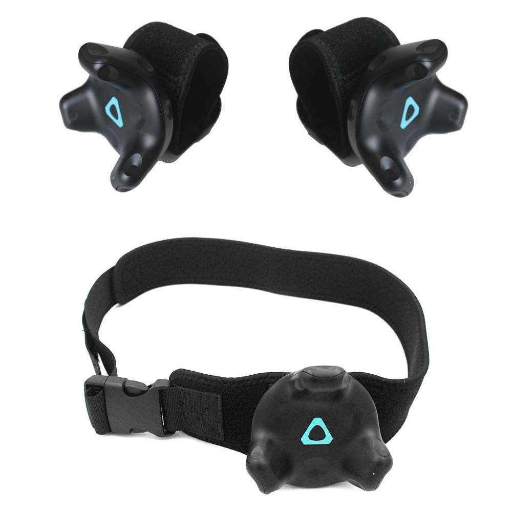 [Australia - AusPower] - VR Tracker Belt Tracker Strap Holder for HTC Vive System Waist Belt Tracker Belt and 2 Hand Strap 