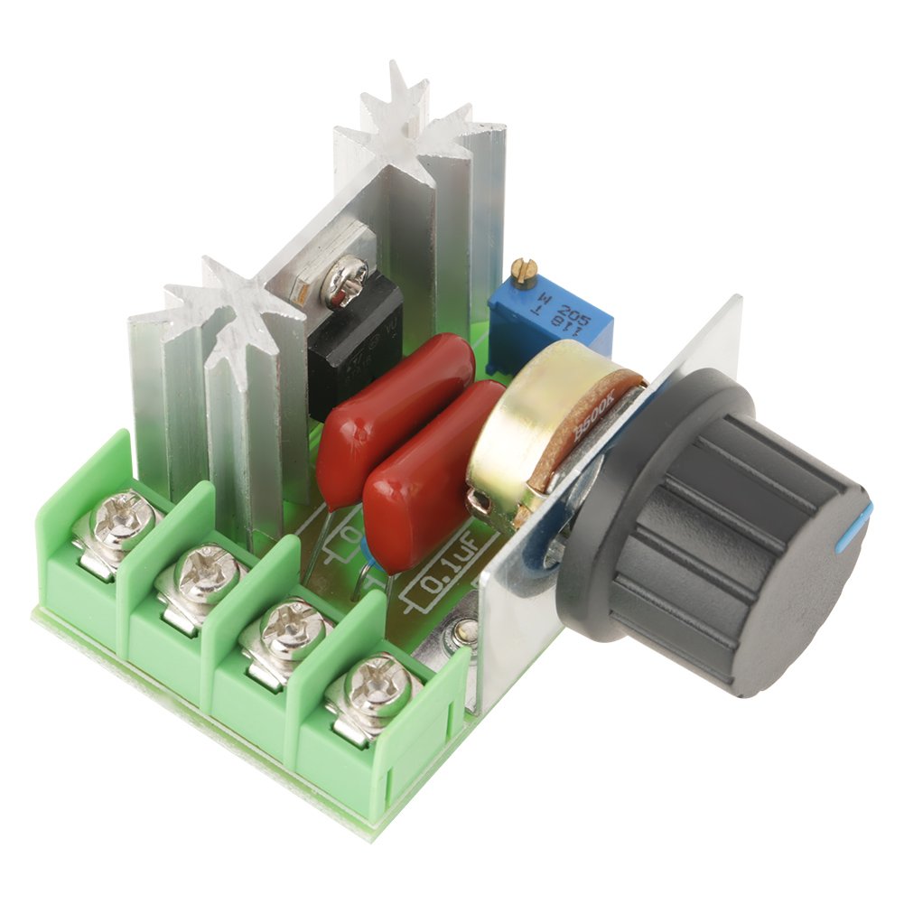 [Australia - AusPower] - Motor Speed Controllers, AC 50-220V 2000W 25A AC Motor Speed Controller Voltage Regulator LED Dimmers can Adjust The Output Voltage Via The Precision Multi-Ring Potentiometer 
