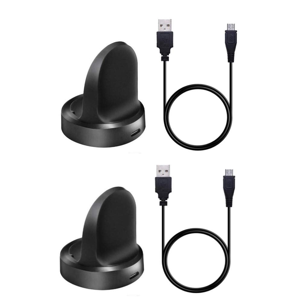 [Australia - AusPower] - EMallee Galaxy Watch Charger 42mm 46mm (2 Pack), Replacement Charging Dock Cradle for Samsung Galaxy Smart Watch SM-R800 SM-R810 SM-R815 