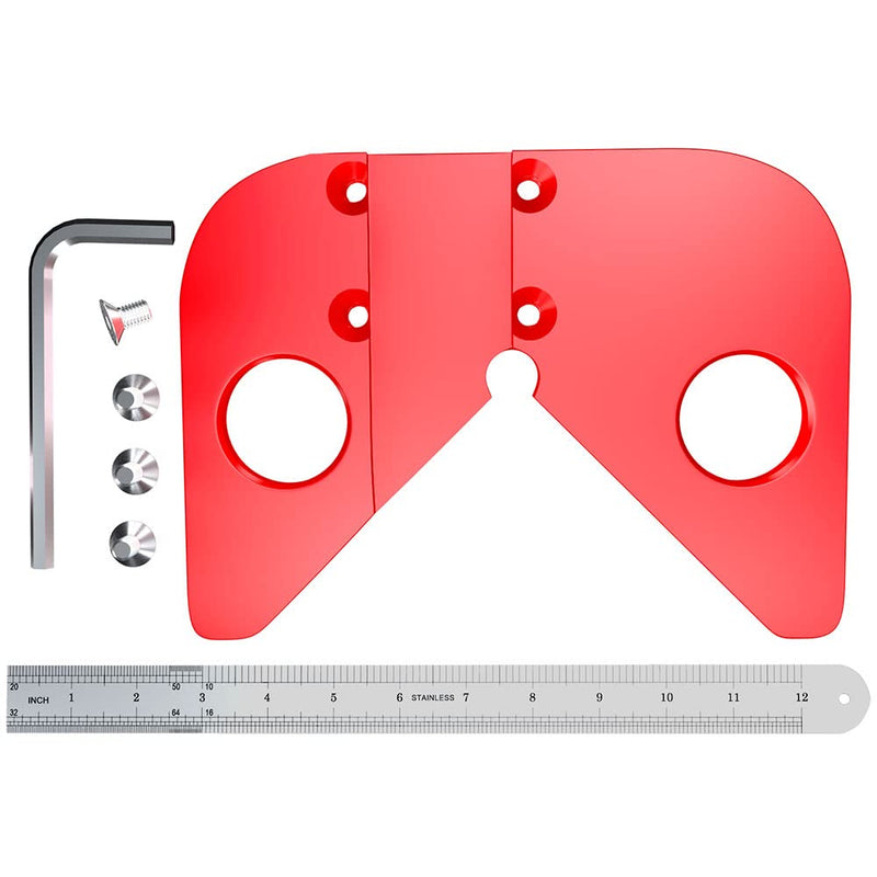 [Australia - AusPower] - Center Scribe Square Center Scribe Measuring Tool Aluminum Alloy Center Finder Line Gauge Replaceable Ruler 