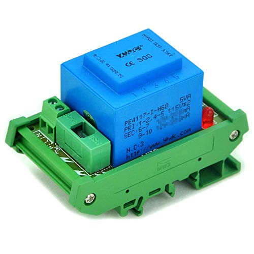 [Australia - AusPower] - Electronics-Salon 5 Watt(VA) DIN Rail Mount Power Transformer Module (in: 115VAC, Out: 24VAC) IN: 115VAC 