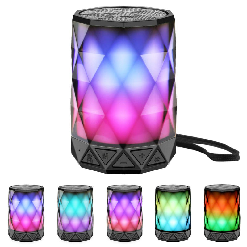 [Australia - AusPower] - LED Portable Bluetooth Speakers with Lights, LFS Night Light Waterproof,Speakers Color Change Computer Speaker,Mic TF Card TWS Support for iPhone Samsung Gaming Christmas (Multi) Multi 