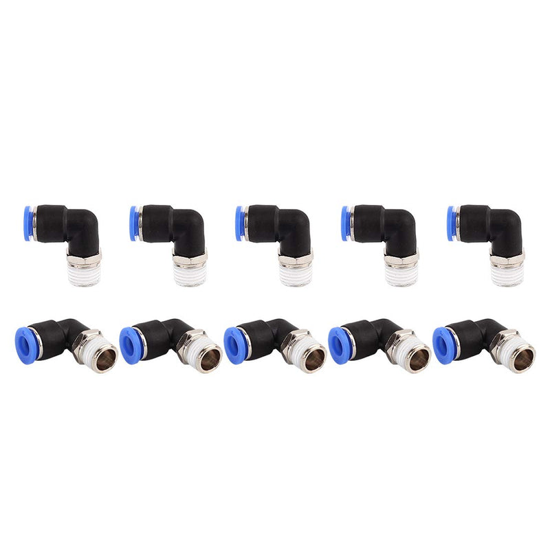 [Australia - AusPower] - SNS SPL5/16-N02 5/16"Tube OD x 1/4 NPT Male Elbow Nickel Plated Brass and Plastic Pneumatic Tube Fittings(10 PCS) SPL 