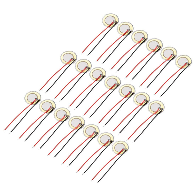 [Australia - AusPower] - uxcell 20 Pcs Piezo Discs 20mm Acoustic Pickup Transducer Microphone Trigger Element CBG Guitar 