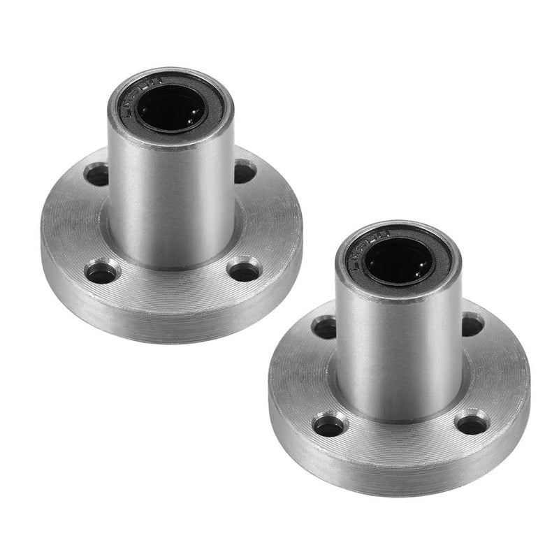 [Australia - AusPower] - uxcell 8mm Linear Ball Bearings LM8UU Round Flange, 8mm Bore, 15mm OD, 24mm Length (Pack of 2) 