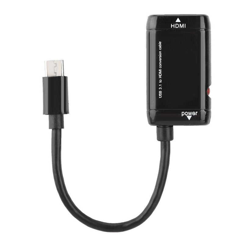 [Australia - AusPower] - Portable USB3.1 to HDMI Converter Adapter Mini Lightweight 10Gbps USB C to HDMI Adapter USB3.1 Cable with Digital Chip for MHL Android Phone 