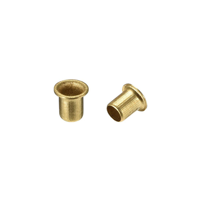 [Australia - AusPower] - uxcell Hollow Rivet,5mm x 6mm Through Hole Copper Hollow Rivets Grommets Double-Sided Circuit Board PCB 100Pcs 