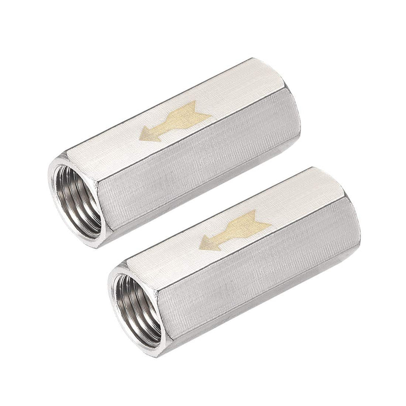 [Australia - AusPower] - uxcell One Way Air Check Valve G 1/4" Female Threaded Full Port Check Valve 2Pcs G 1/4" 