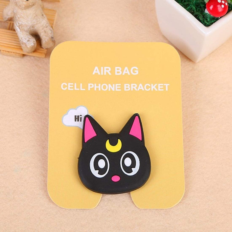 [Australia - AusPower] - Cute Sailor Moon Luna The Cat Squishy 360° Adjustable Phone Holder Stand Compatible with iPhone and Android 