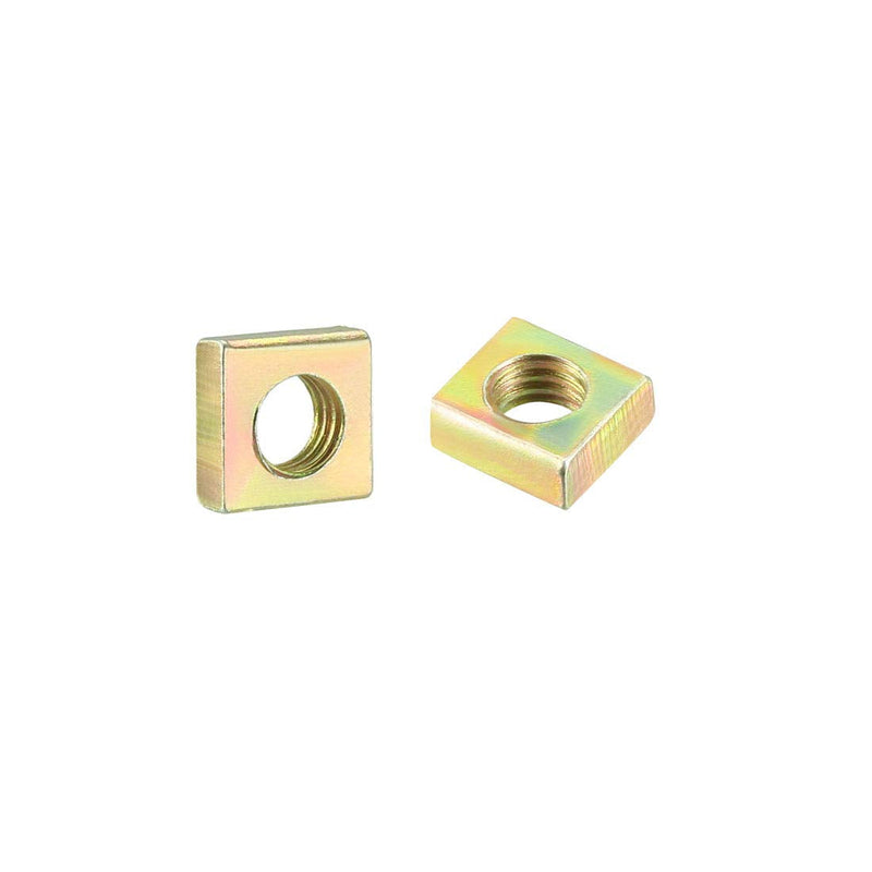 [Australia - AusPower] - uxcell Square Nuts, M5x8mmx3mm Yellow Zinc Plated Metric Coarse Thread Assortment Kit, 25 Pcs 