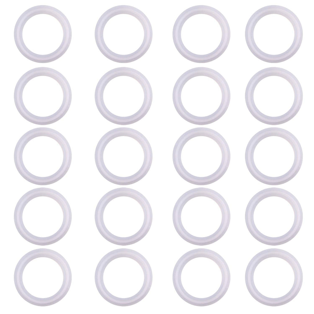 [Australia - AusPower] - DERNORD Silicone Gasket Tri-Clover (Tri-clamp) O-Ring - 1.5 Inch (Pack of 20) Pack of 20 