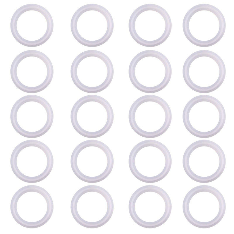 [Australia - AusPower] - DERNORD Silicone Gasket Tri-Clover (Tri-clamp) O-Ring - 1.5 Inch (Pack of 20) Pack of 20 