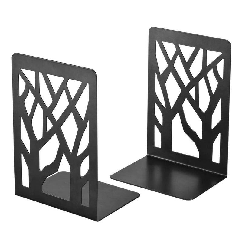 [Australia - AusPower] - Book Ends, Bookends, Book Ends for Shelves, Bookends for Shelves, Bookend, Book Ends for Heavy Books, Book Shelf Holder Home Decorative, Metal Bookends Black 1 Pair, Bookend Supports, Book Stoppers 