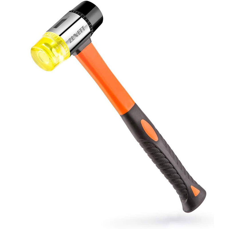 [Australia - AusPower] - ZEXETT Rubber Mallet, 40mm Double-Faced Soft Hammer with Fiberglass Handle, Perfect for Leather Crafts, Jewelry and Flooring Installation (40 diameter) 40mm-20oz. 