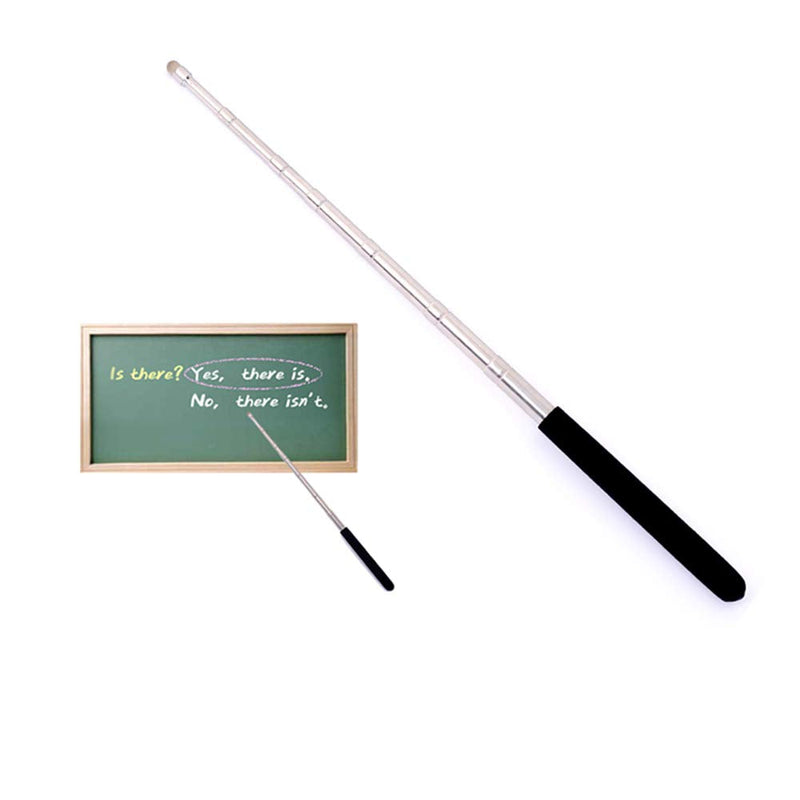 [Australia - AusPower] - Telescopic Teacher Pointer, Teaching Pointer, Expandable whiteboard Pointer, with capacitive Screen Handwriting Function, Teacher Coach Presenter Pointer, Extended to 39 inches (Black) Black 