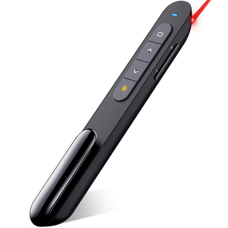 [Australia - AusPower] - DinoFire for Bluetooth RF 2.4GHz Dual Modes Red Light Wireless Presenter Presentation Powerpoint Clicker Presentation Remote Control Slide Advancer Changer Support Mac Powered by AAA (11) A&RD&BU 