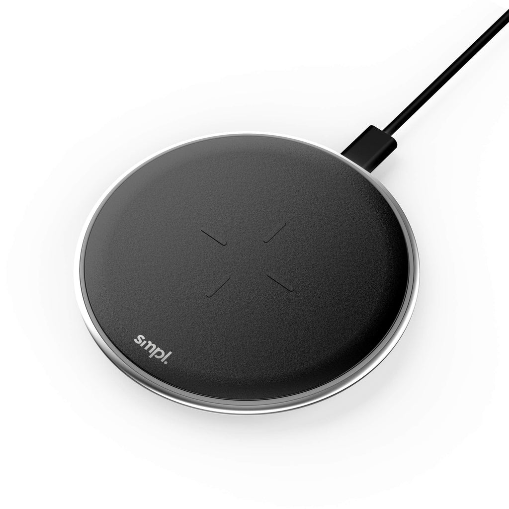 [Australia - AusPower] - SMPL. Fast Wireless Charger, 10W Wireless Charging Pad, Compatible with iPhone 13/12/12 Pro/11/XS Max/XR/XS/X/8/8+, Galaxy S10/S9/S9+/S8/S8+/Note 9 and More (Black) BLACK 