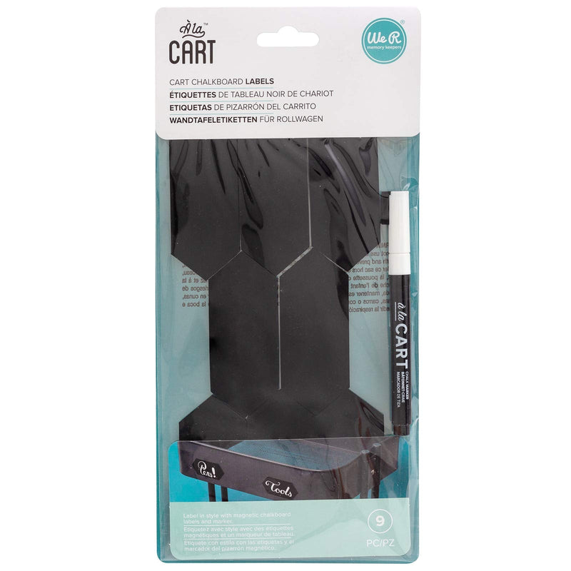 [Australia - AusPower] - We R Memory Keepers 0633356603047 Accessories A la Carte-Magnetic Chalkboard Labels and Marker (8 Piece), Multi Magnet Chalkboard Labels 