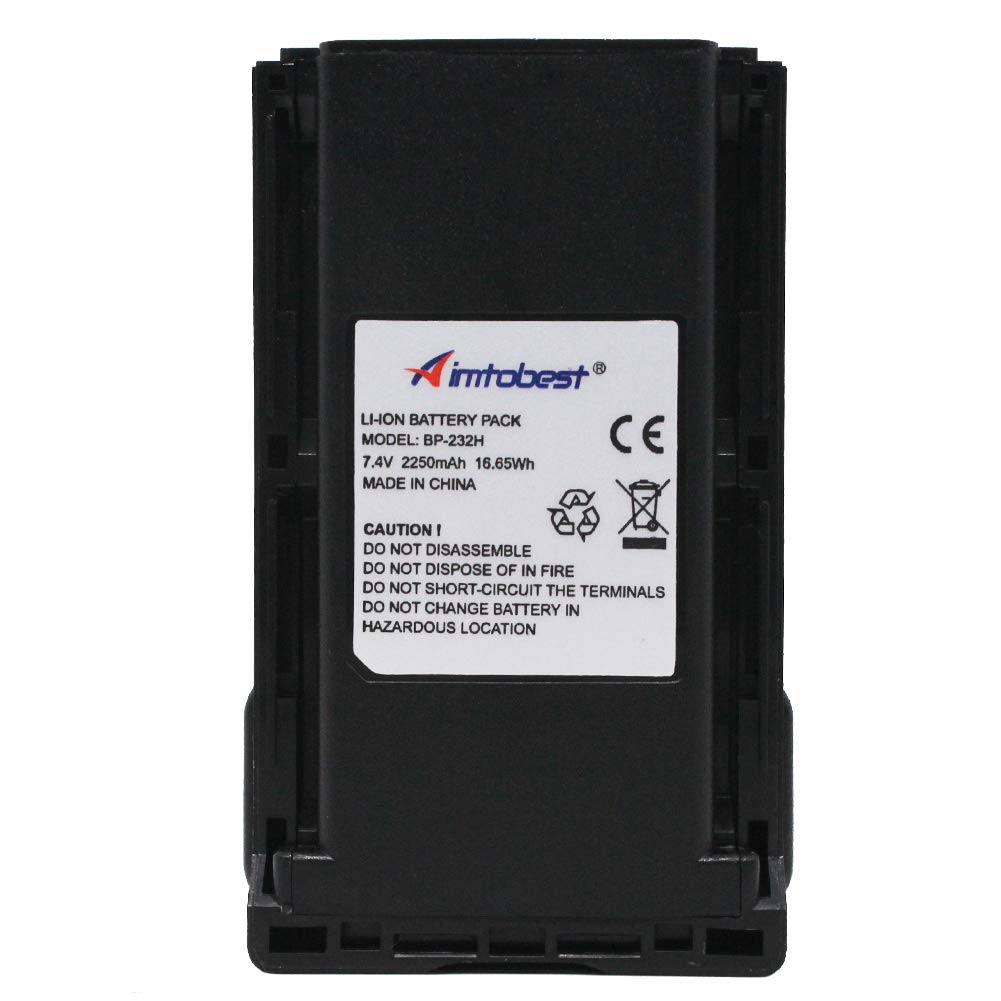 [Australia - AusPower] - BP-232H BP232H 2250mAh Li-ion Battery Compatible for ICOM IC-F3011 IC-F4011 IC-F3021 IC-F4021 IC-F3161 IC-F4161 IC-A14 IC-F24 IC-F33 IC-F43 BP-232N BP-231 BP-230N 
