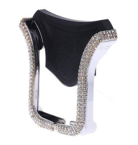 [Australia - AusPower] - Bling Phone Holder for Car Universal Adjustable Car Phone Holders with Bling Crystal Rhinestone Car Air Vent Mount Clip Cell Phone Holder for iPhone Samsung Phone Holder, Silver 