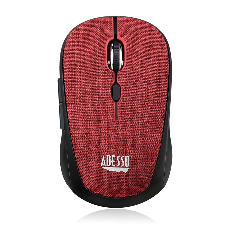[Australia - AusPower] - Adesso iMouse S80R 2.4Ghz Fabric Wireless Red Fabric Mini Optical Mouse, 5-Button, Red 
