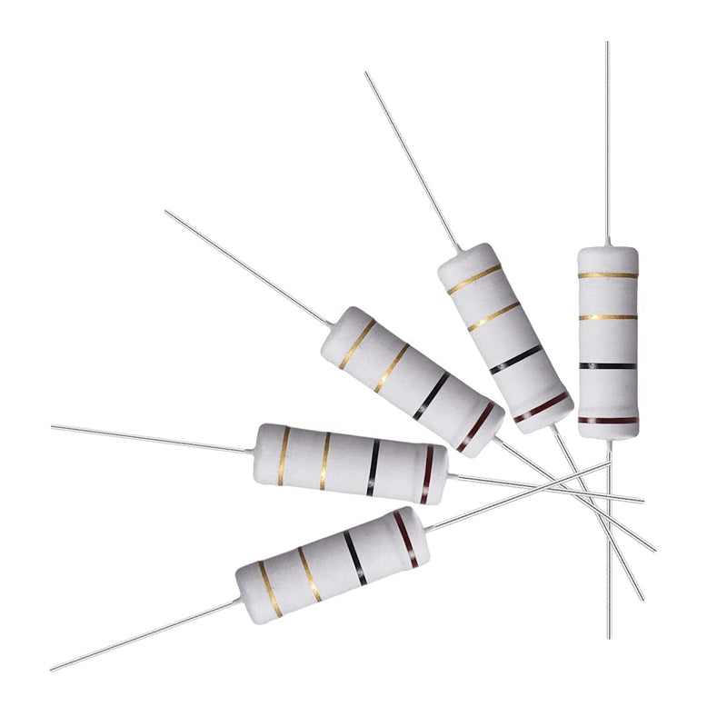 [Australia - AusPower] - uxcell 10Pcs 1 Ohm Resistor, 5W 5% Tolerance Metal Oxide Film Resistors, Lead, Flame Proof for DIY Electronic Projects and Experiments 