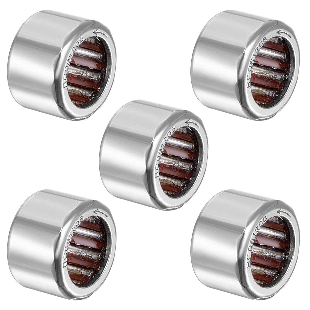 [Australia - AusPower] - uxcell RC081208 Needle Roller Bearings, One Way Bearing, 1/2" Bore 3/4" OD 1/2" Width 5pcs 1/2x3/4x1/2" 