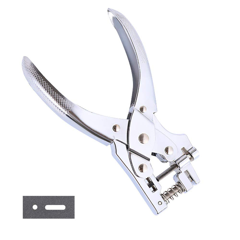 [Australia - AusPower] - Kucaa Round & Slot 2 in 1 Hole Punch Handheld Pliers for Paper PVC Card ID Card Badge (3mm Round & Slot) 3mm Round & Slot 