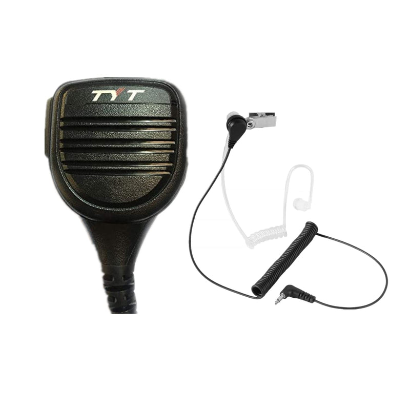 [Australia - AusPower] - Tyt IP54 Rainproof Shoulder Remote Speaker Mic for md-380/uv 380 uv 8000 D/E,Baofeng,AnyTone,Kenwood Dmr/Analog Ham Radio with Acoustic Tube Earpiece 