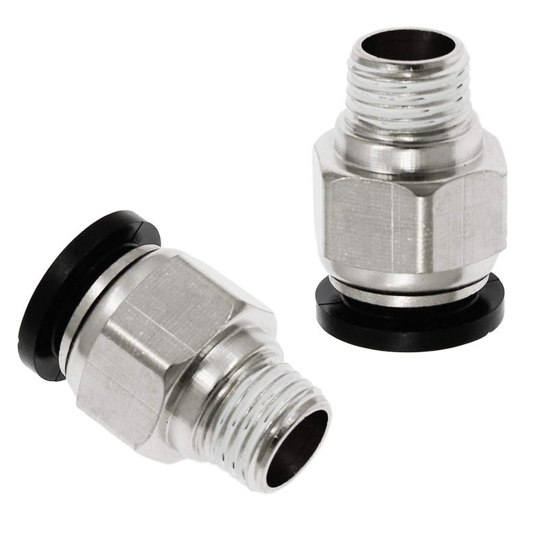 [Australia - AusPower] - TOUHIA Pneumatic Male Straight Push to Connect Fitting 12mm Tube OD x 1/4" NPT Thread - Pack of 5 