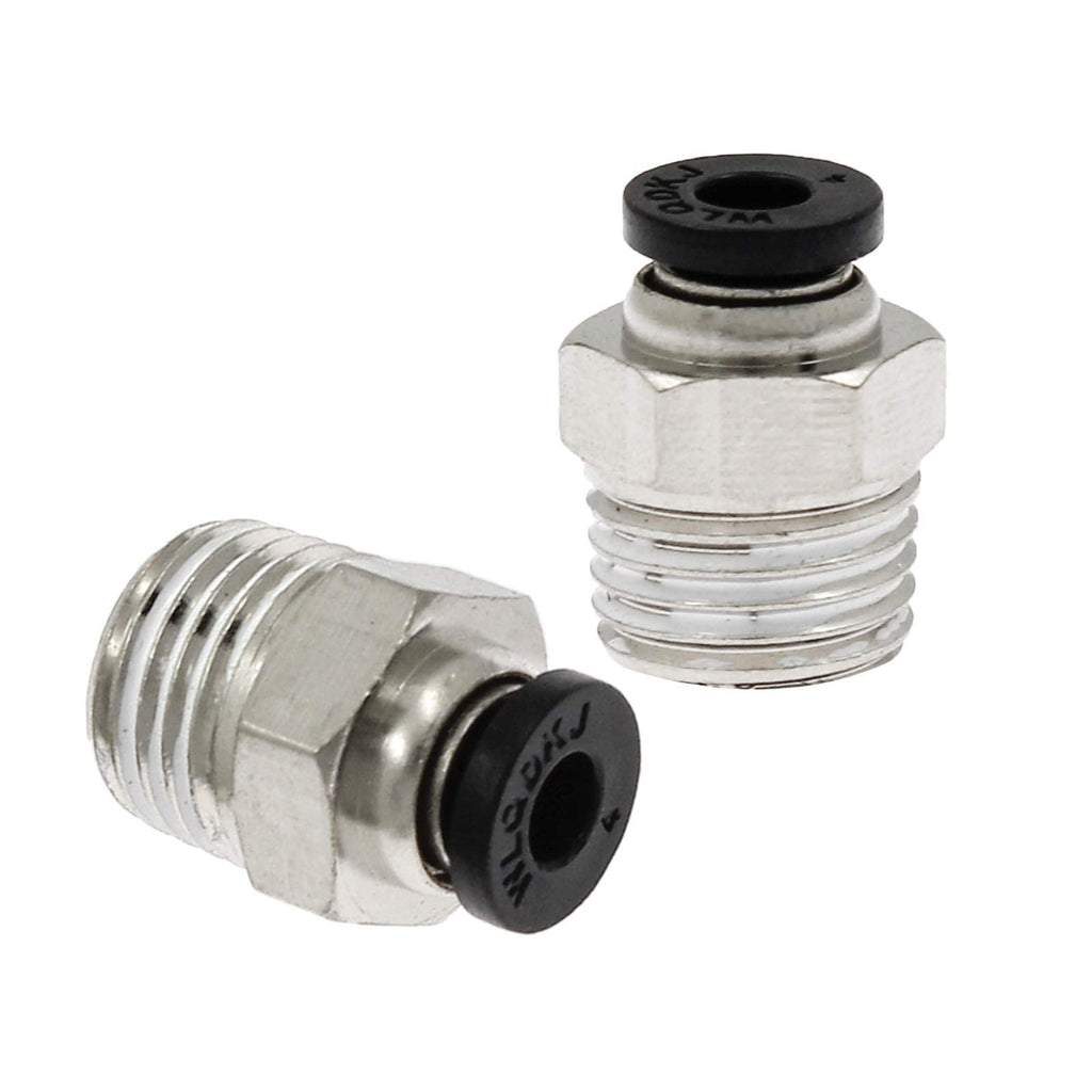 [Australia - AusPower] - TOUHIA Pneumatic Male Straight Push to Connect Fitting 4mm Tube OD x 1/4" NPT Thread - Pack of 10 