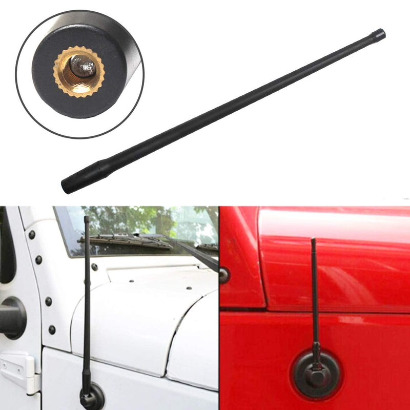 [Australia - AusPower] - Monrand 13 Inches Antenna Replacement for 2007-2019 Jeep Wrangler JK JKU JL JLU Rubicon Sahara, Car Antenna Replacement,Designed for Optimized FM/AM Reception Antenna 01 