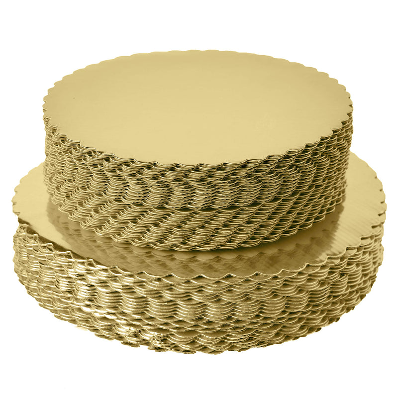 [Australia - AusPower] - [25pcs] 8" Gold Cakeboard Round,Small Disposable Cake Circle Base Boards Cake Plate Round Coated Circle Cakeboard Base 8inch 25pack (Gold, 8inch) 