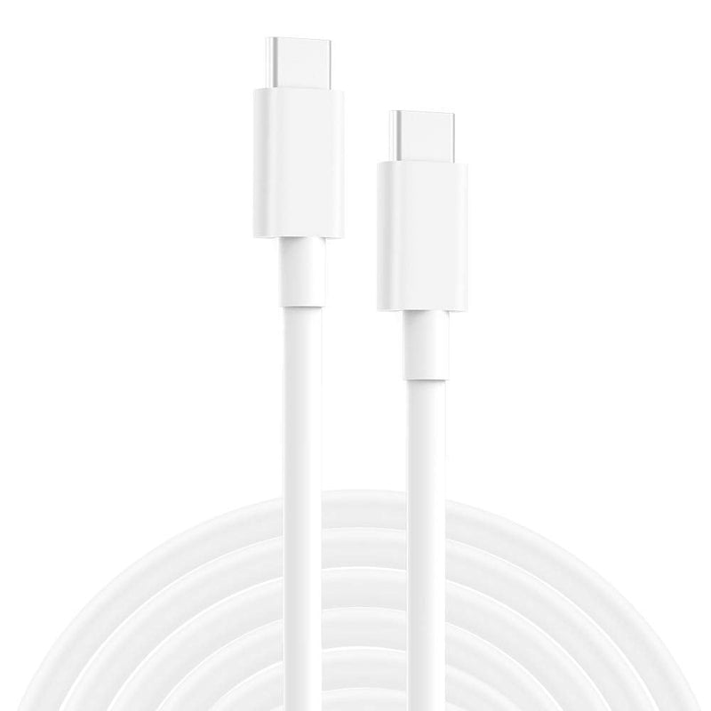 [Australia - AusPower] - 2 Pack 6ft USB C to USB C Charging Cable, Cord Compatible with iPad Pro 12.9/11 2021 2020 2018, Mini 6, Air 4, MacBook 12 in, Pro 13 in, Air 13 in, Pixel 6 6Pro 5 4 3 2 XL, LG, Galaxy, All PD USB C 6.6ft White 