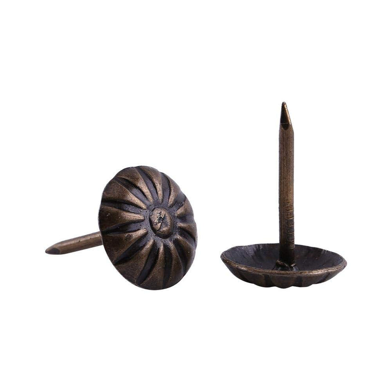 [Australia - AusPower] - 100pcs Vintage Upholstery Nails, Furniture Nails Pins Assortment Kit Sofa Shoe Door Decorative Stud Antique Upholstery Tacks Bronze Metal Tags Tacks (1014mm) 10*14mm 