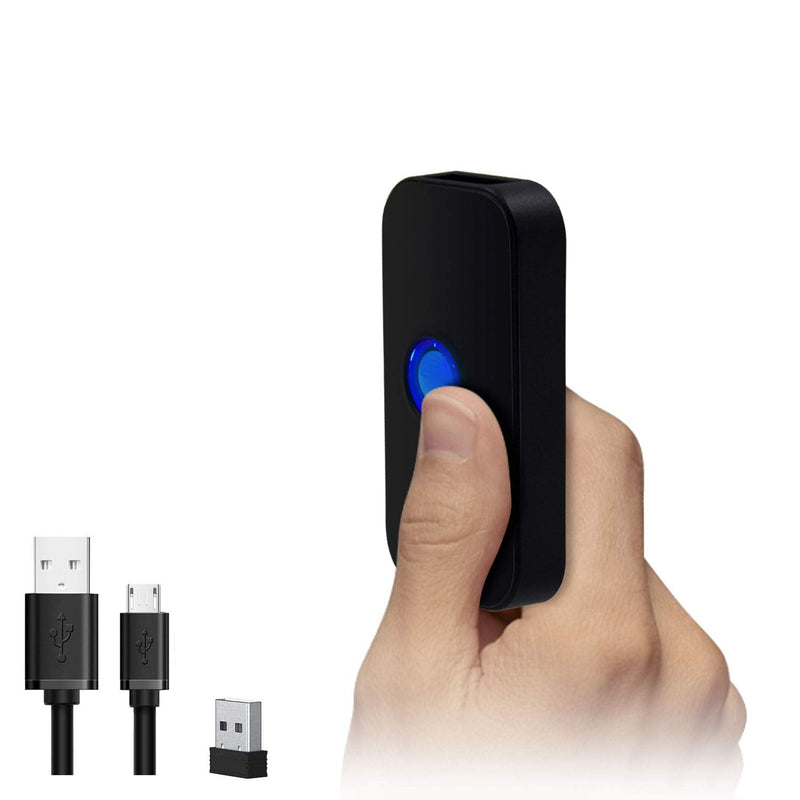 [Australia - AusPower] - Mini Bluetooth 2D Barcode Scanner,Alacrity 3-in-1 2.4G Wireless/USB Wired/Bluetooth Bar Code Reader Portable 1D QR Image Scanner PDF417 Data Matrix Code for iPad, iPhone, Android, Tablets or Computer 