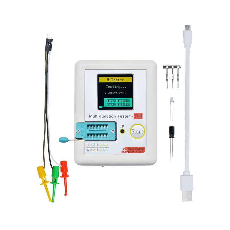 [Australia - AusPower] - Aideepen High Precision Transistor Tester T7 TC-T7-H Multifunctional Graphic 128 TFT LCD Display Diode Triode Capacitance LCR ESR Meter LCR-T7 H 