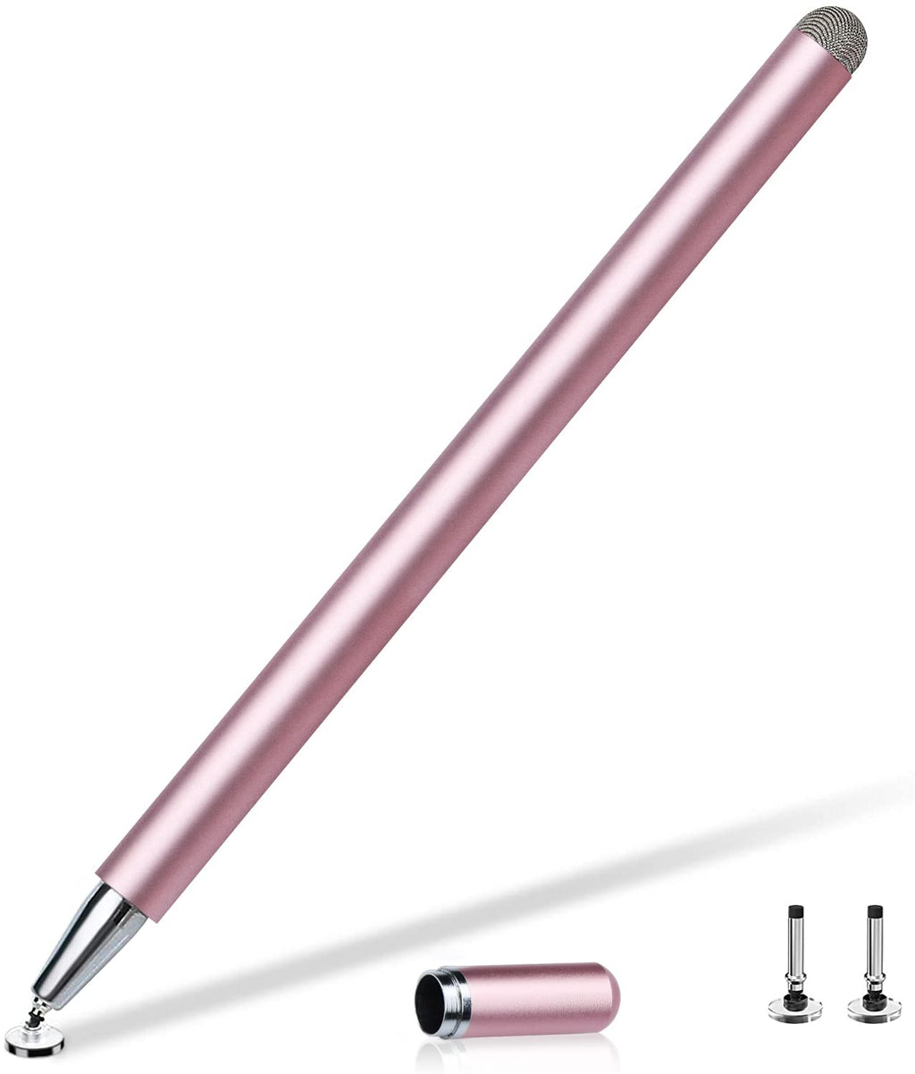 [Australia - AusPower] - Stylus Pens for Touch Screens, LIBERRWAY Disc Stylus Pen Fiber Stylus with Magnetically Attached Cap, Compatible with ipad iPhone Chromebook, Rosegold 