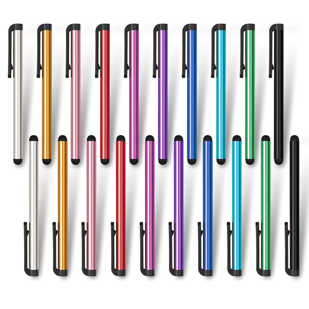 [Australia - AusPower] - homEdge Slim Stylus Pen Set of 20 Pack, Universal Stylus Compatible with All Device with Capacitive Touch Screen – 10 Color 