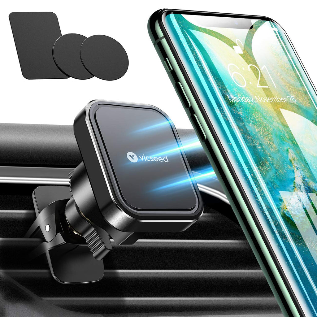[Australia - AusPower] - VICSEED Magnetic Phone Holder for Car [Strong Power] Magnetic Car Mount Air Vent [Upgrade Metal Clip] Cell Phone Holder for Car Phone Holder Mount Fit for iPhone 11 Pro Max Galaxy S21 Note All Phone 