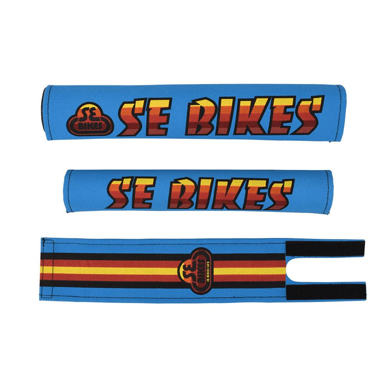 [Australia - AusPower] - SE Racing BMX 3PC Pad Set Blue/Multi Color 